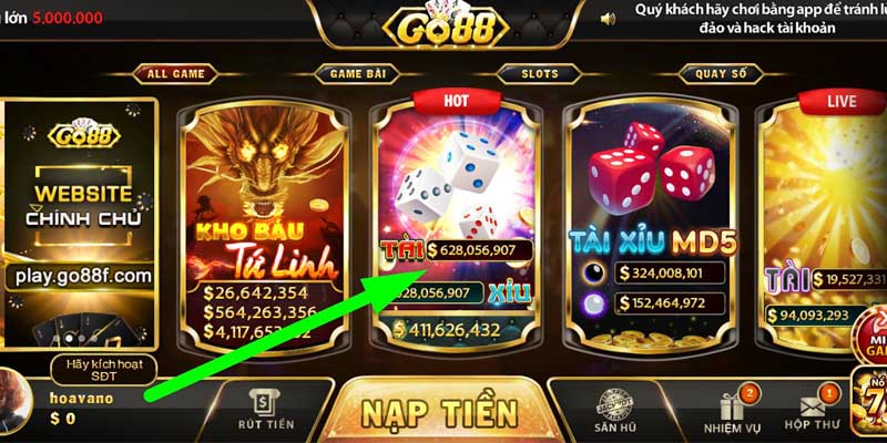 Giới thiệu game tài xỉu GO88