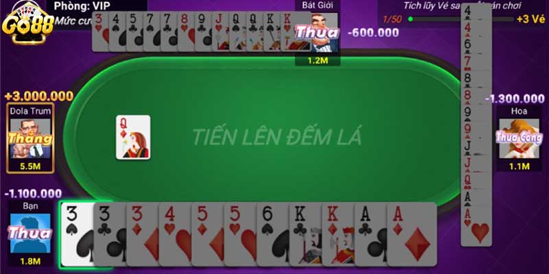 Thủ thuật chơi game bài Tiến lên đếm lá GO88 tân binh không nên bỏ qua